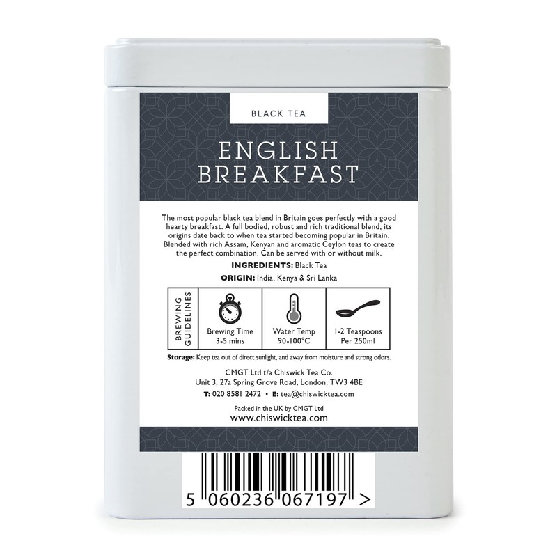 English Breakfast Premium Loose Leaf Black Tea - Chiswick Tea