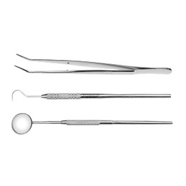 Dental Hygiene Kit – Mouth Mirror Explorer 23 College Plier - Examine Manipulate Treat and Restore Teeth Professional Quality CS01