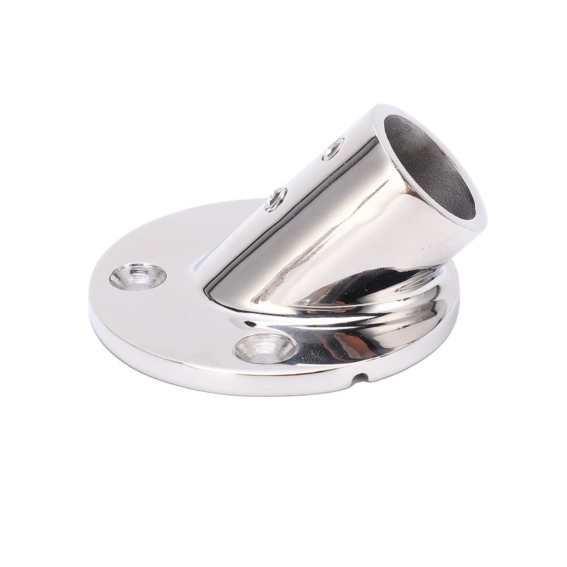 Boat Hand Rail Fitting Stainless Steel 45 Degree Round Base