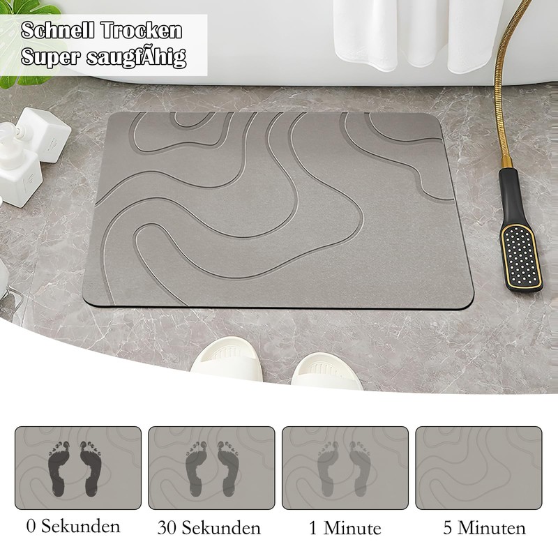 Bath Mat, Non-Slip Bath Mat, Shower Mat, Absorbent Bathroom Rug,