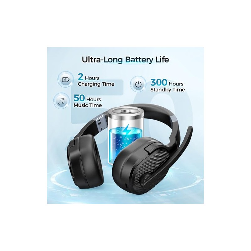 COSMUSIS Bluetooth Trucker Headset with Noise Cancelling Mic