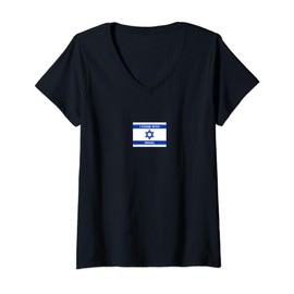 Israel flag, star of David, Judaism, support, solidarity V-Neck T-Shirt