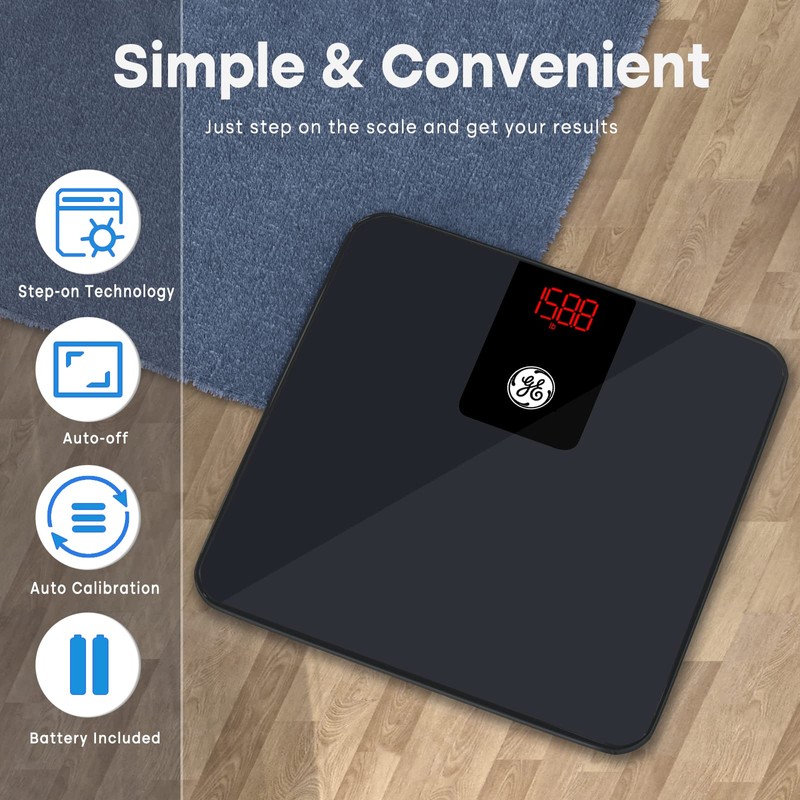 GE Digital Bathroom Scale for Weight, Smart Bluetooth Body Weight