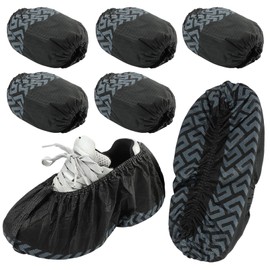 Disposable Shoe Covers, 100 Pack, Non-Woven Fabric, Fits Men's Size 8.5 and Women's 10, Double-Elastic Band