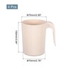 uxcell 4Pcs Wheat Straw Plastic Cups, Unbreakable Reusable Water Tumblers