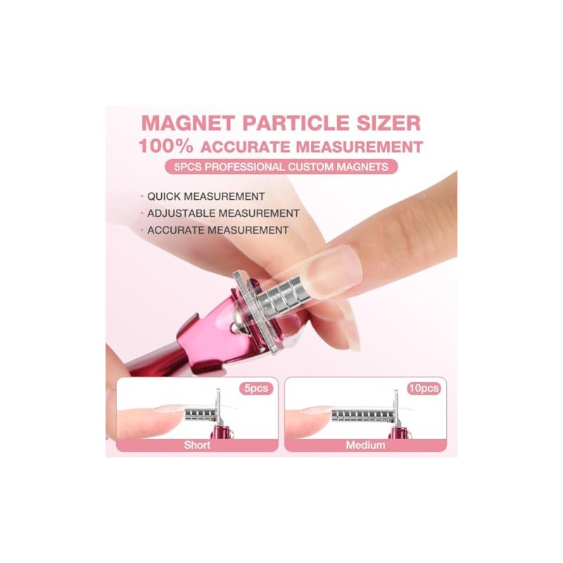 Cortaúñas Postizas de Acero Inoxidable con 10 Imanes, Cortador de