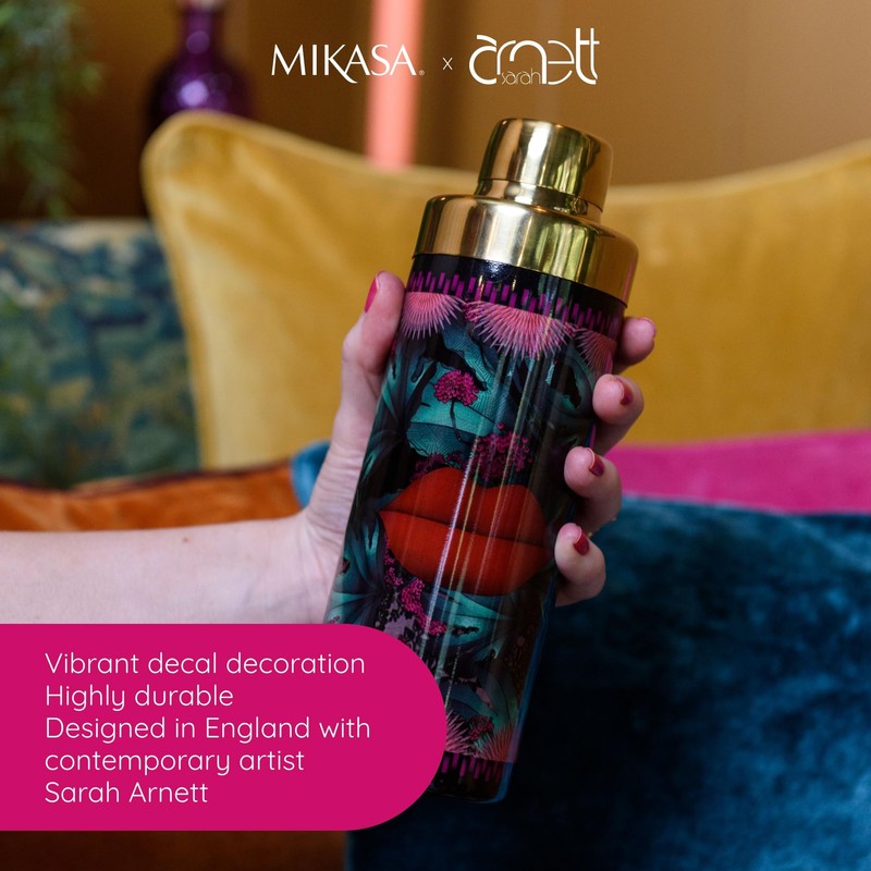 Mikasa x Sarah Arnett 4pc Cocktail Shaker Set, Stainless Steel