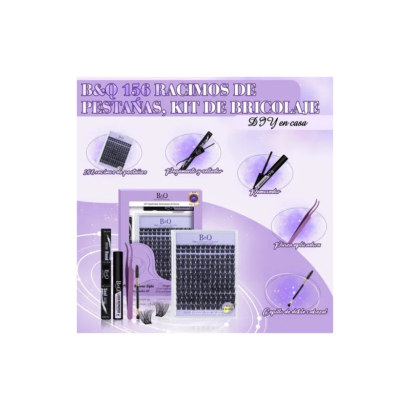 Extensiones De Pestañas Kit Bq Clásico 8-18mm B05