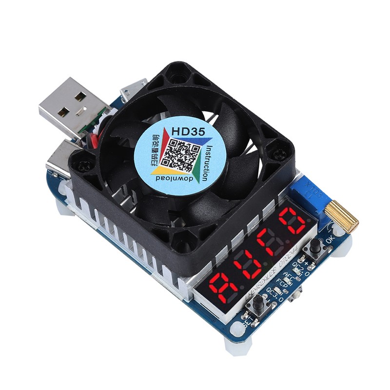 USB Electronic Load Resistor Voltage Flow Meter Discharge Battery Tester