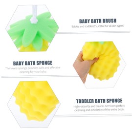 Outanaya Cartoon Bath Sponge Exfoliating Scrubber for Fun Pineapple Design Soft Mesh Material for Gentle Skin Cleansing for Showers and Daily Baths