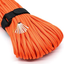 PSKER 550 Paracord 9+1 Strand Survival Paracord Tactical Parachute Rope with Integrated Fishing Line for Hiking, Camping, Outdoor Backpacking