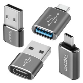Togconn USB C to USB A Adapter 4 Pack,USB C Male to USB A female & USB A Male to USB C female adapter