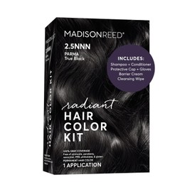 Kit de coloración para cabello radiante, castaño medio para cubrir al 100% las canas resistentes, sin amoníaco, castaño módena 5,5NNN, tinte permanente para cabello, paquete de 1