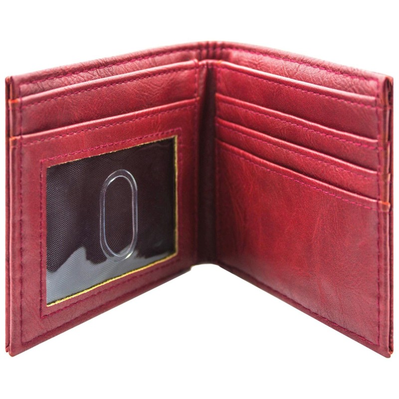 Animation Flash Suit Gold Metal Lightning Bolt Emblem Wallet Bi-Fold