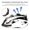 Casco De Bicicleta Unisex+redes Para Moto,casco De Ciclismo Blanco G
