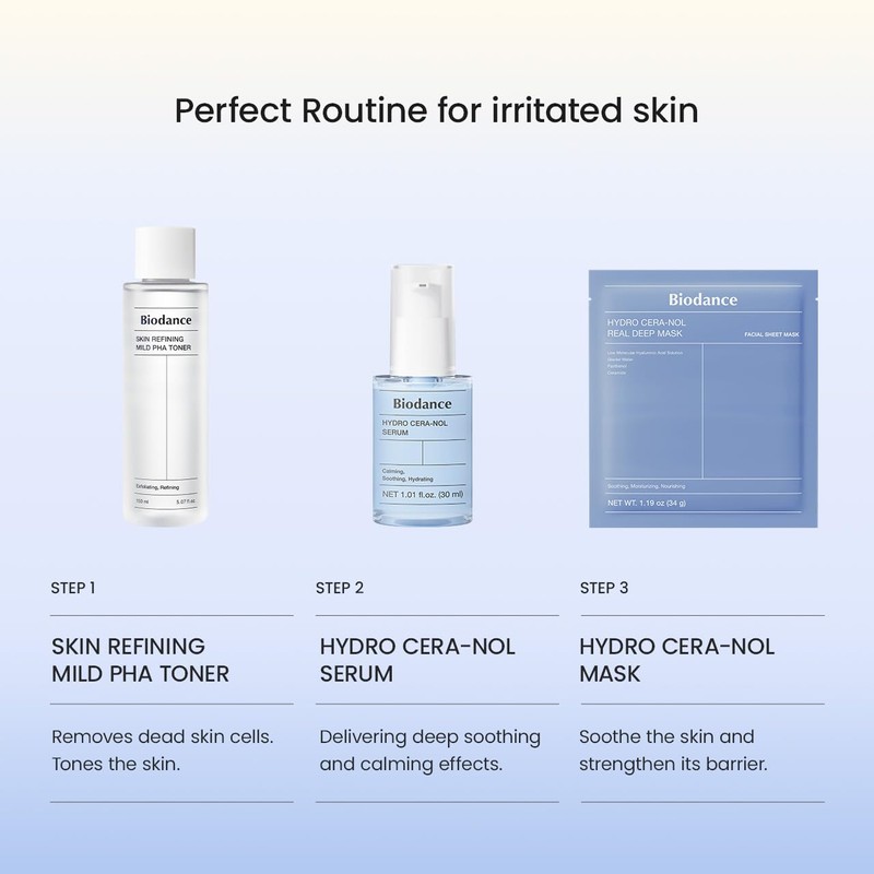 BIODANCE Hydro Cera-nol Real Deep Mask, Overnight Hydrogel Mask, Hydrating