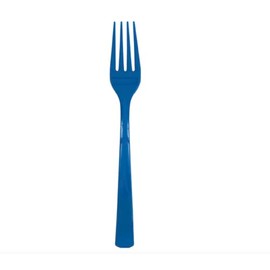 Unique Royal Blue Solid Plastic Forks (18ct) - Durable & Elegant Party Cutlery - Perfect For Parties, Picnics & Every Occasion