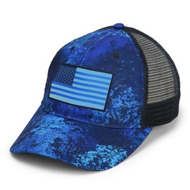 Patriot Series American Flag Hat 6-Panel Unstrutcuted American Flag Dad Cap (Blue Cirrus)