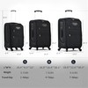 Merax Softside Luggage Set, Travel Suitcase Expandable Lightweight, 3 Piece