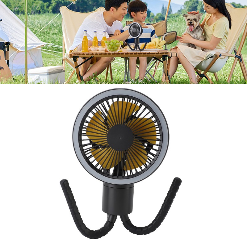 Portable Stroller Fan Handheld LED Night Night USB Rechargeable Multi