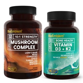 BioEmblem BioEmblem Vitamin D3 K2 (5000IU and 200mcg) and Mushroom Complex