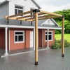 Heavy Duty Roof Riser Brackets Kit, TROPTOLKY Adjustable Angle Pergola
