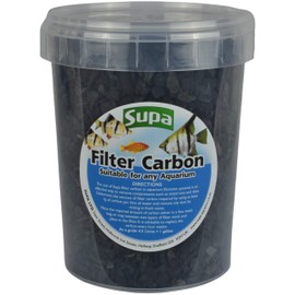 Supa Filter Carbon 1 Litre Bucket, Suitable for Aquariums/Fish Tanks And Koi Fish Pond Filters, Improves Water Clarity By Removing Contaminants.