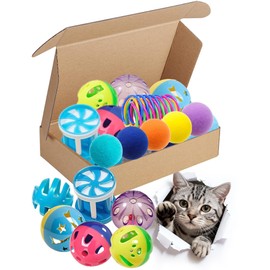 HEUHAI 20-Pack Cat Variety Toys for Indoor Cats and Kittens (1.5'' - 2.3'')
