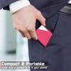 Waylipun Business Card Holder, Professional PU Leather & Stainless Steel