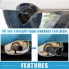 X AUTOHAUX Car Exhaust Tip Heart Shaped Tail Pipe 2.48Inch