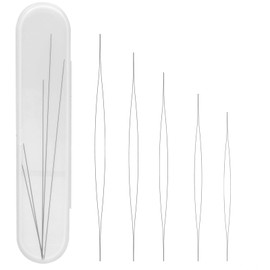 Skythrive Bead Needles Pack of 5 - Bead Needles, Bead Needles - Stainless Steel Sewing Needles, Bead Needles for Jewellery Making and Crafts, Bead Needles