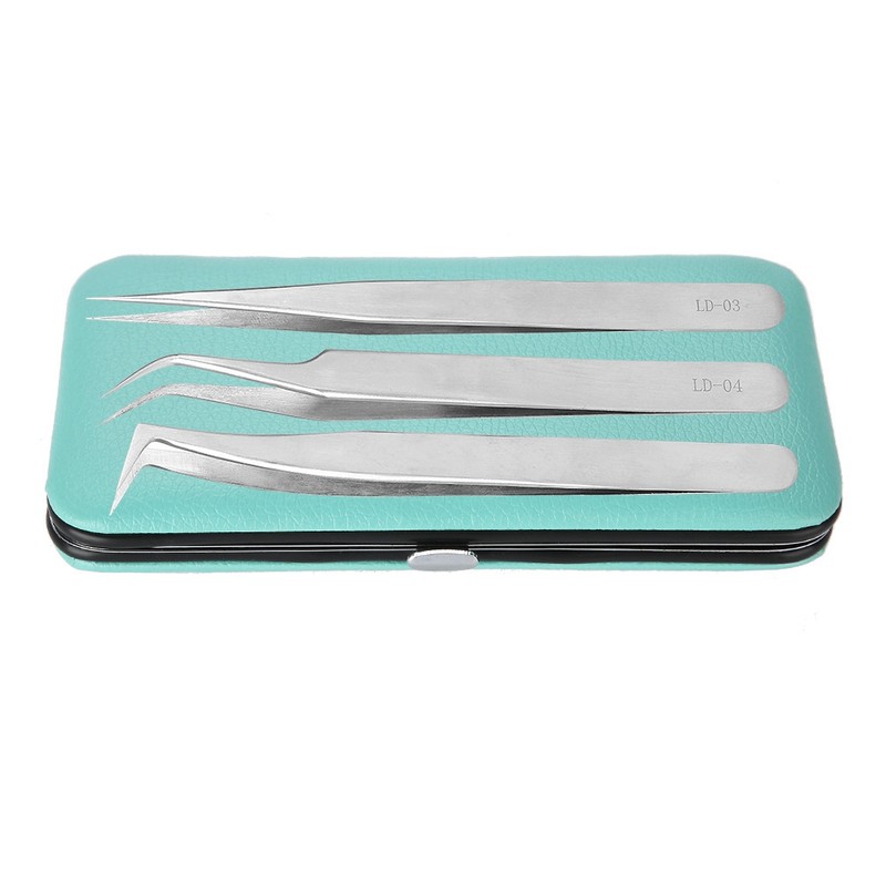 6pcs / Set Professional Eyelashes Extension Tool Kit Tweezers Scissors