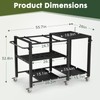 GVGBUK Outdoor Grill Table for Big Green Egg, BBQ Cart
