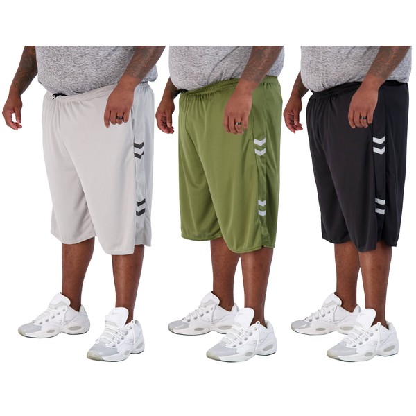 Real Essentials Men's Big & Tall 3-Pack Dry Fit &