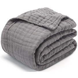 AIFY Gauze Blanket, Half, 6 Layers, 100% Cotton, Washable, Soft, Children's Towel, Nursery School, Scandinavia, Spring, Summer, All Seasons, Skin Comforter, Cooling Countermeasures, 90 130