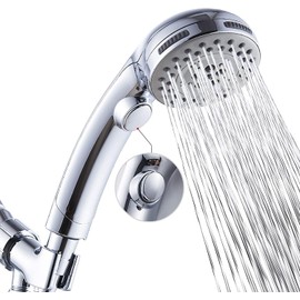 DOILIESE High Pressure Shower Head with Handheld Spray 6 Settings Hand Held Shower Head with On Off Switch and Spa Spray Mode 60 In Hose, Chrome