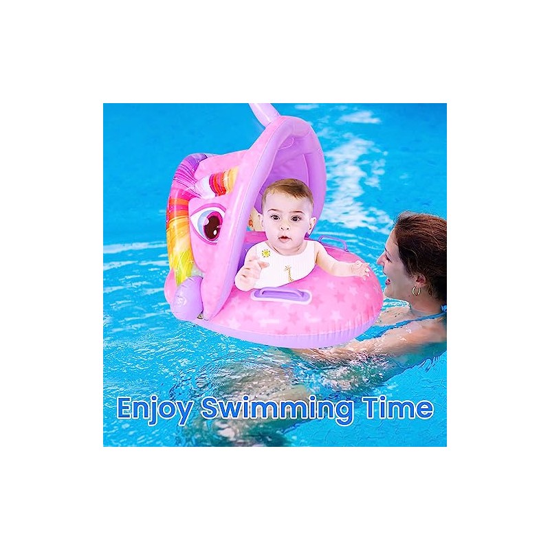 Arcimatto - Flotadores de piscina para bebé con toldo extraíble