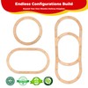 WudBudz Wooden Train Tracks 24 Pcs Set - Compatible with