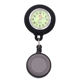 Hemobllo Watch - Retractable Watch Clip On Watch Hanging Pocket Watch Badge Watch Fob Watches for Nurses Doctor Women