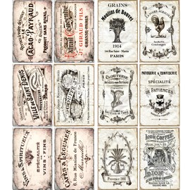 Postkarte Ephemera Reispapier, 21 x 27 cm, Decoupage-Papier-Design für Möbel, gemischte Medien, Karten & Handwerk, Decoupage von CRAFT KREATIVELY