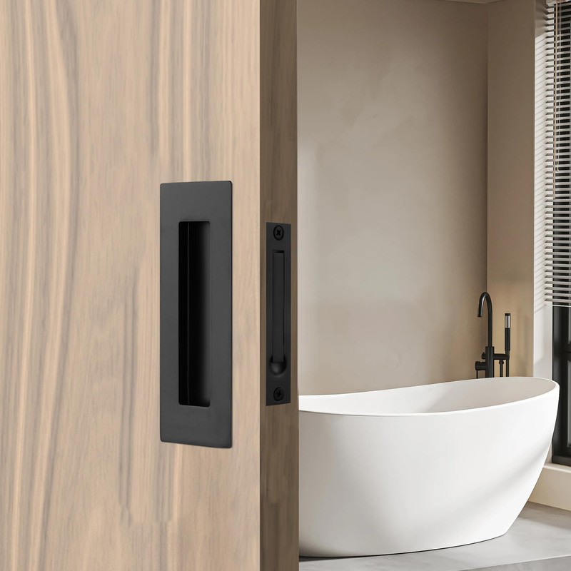 Malimali Pocket Door Pull and Edge Pull Set, Stainless Steel