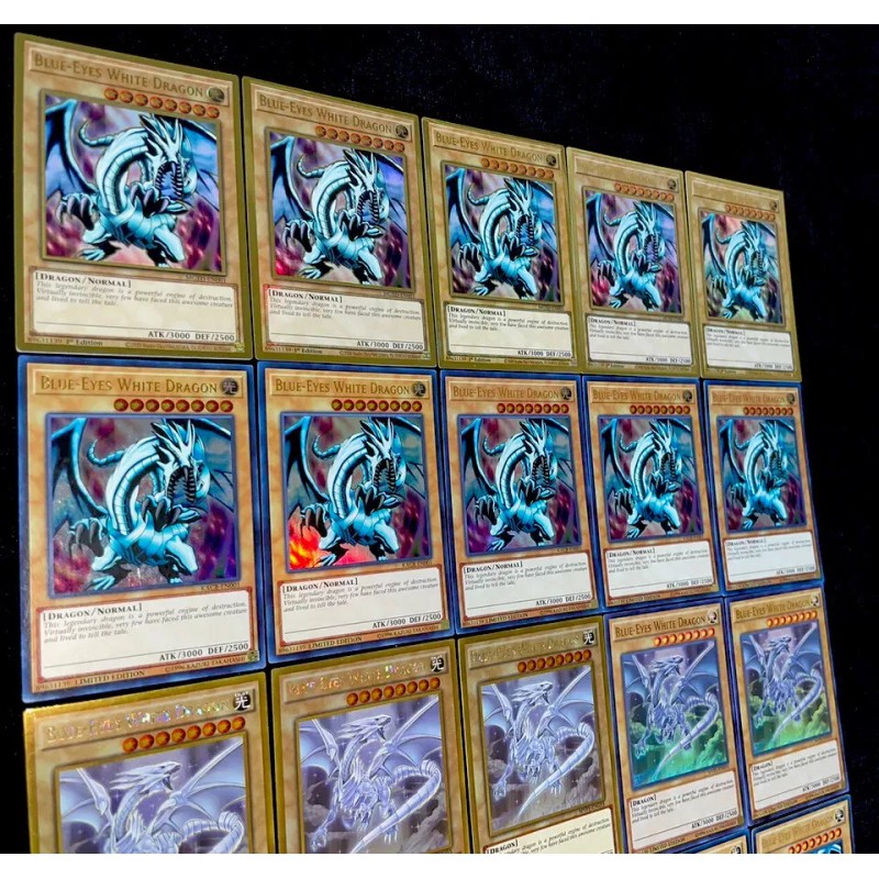 YUGIOH 100 CARDS LOT • BLUE-EYES WHITE DRAGON • SECRET
