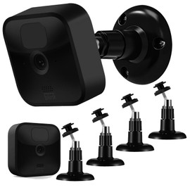Blink Camera Mount, Adjustable Wall Mount Holder for Blink Outdoor Camera (3rd)/ Blink Outdoor 4 (4th Gen)/ Blink Indoor/ Blink Mini 2/ Blink XT/ XT2 (Black, 4 Pack)