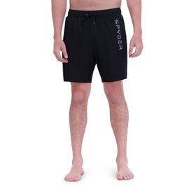 Spyder Men's Standard Swim Trunks, Stretch, Quick-Dry, 7-Inch Board Shorts, UPF 50+, Compression Boxer Liner, Midnight, X-Large