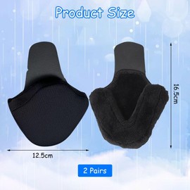 VEHYEGOI 2 Pairs Of Helmet Earmuffs, Winter Earmuffs, Outdoor Cycling Ear Warmers, Plush Earmuffs, Cold-Proof Ear Protection Accessories