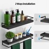 Meangood Floating Shelves Wall Mounted Set of 2, Rustic Wood