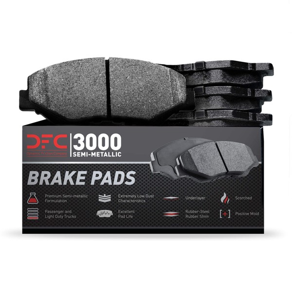 Dynamic Friction Company 3000 Semi-Metallic Brake Pads 1311-1379-20-Front Set