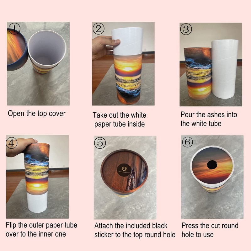 Youdear Service Ocean Sunset Scattering Urn – Biodegradable Scatter Tube