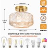 Jolydoly Semi Flush Mount Ceiling Light,Globe Glass Ceiling Light,Vintage Small
