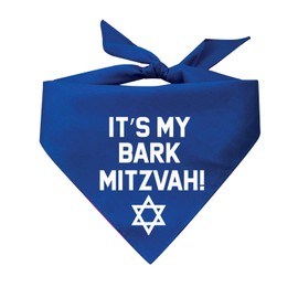 Tees & Tails It's My Bark Mitzvah Triangle Dog Bandana (Assorted Colors)